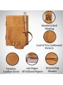 Leaf Embossed Genuine Leather Bound Grimoire Office Diary Book Of Shadow Spell Book Notebook Travellers Notepad Book